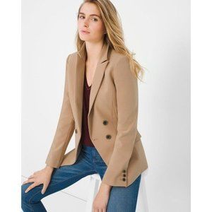 White House Black Market Beige Blazer Suit Jacket 4P